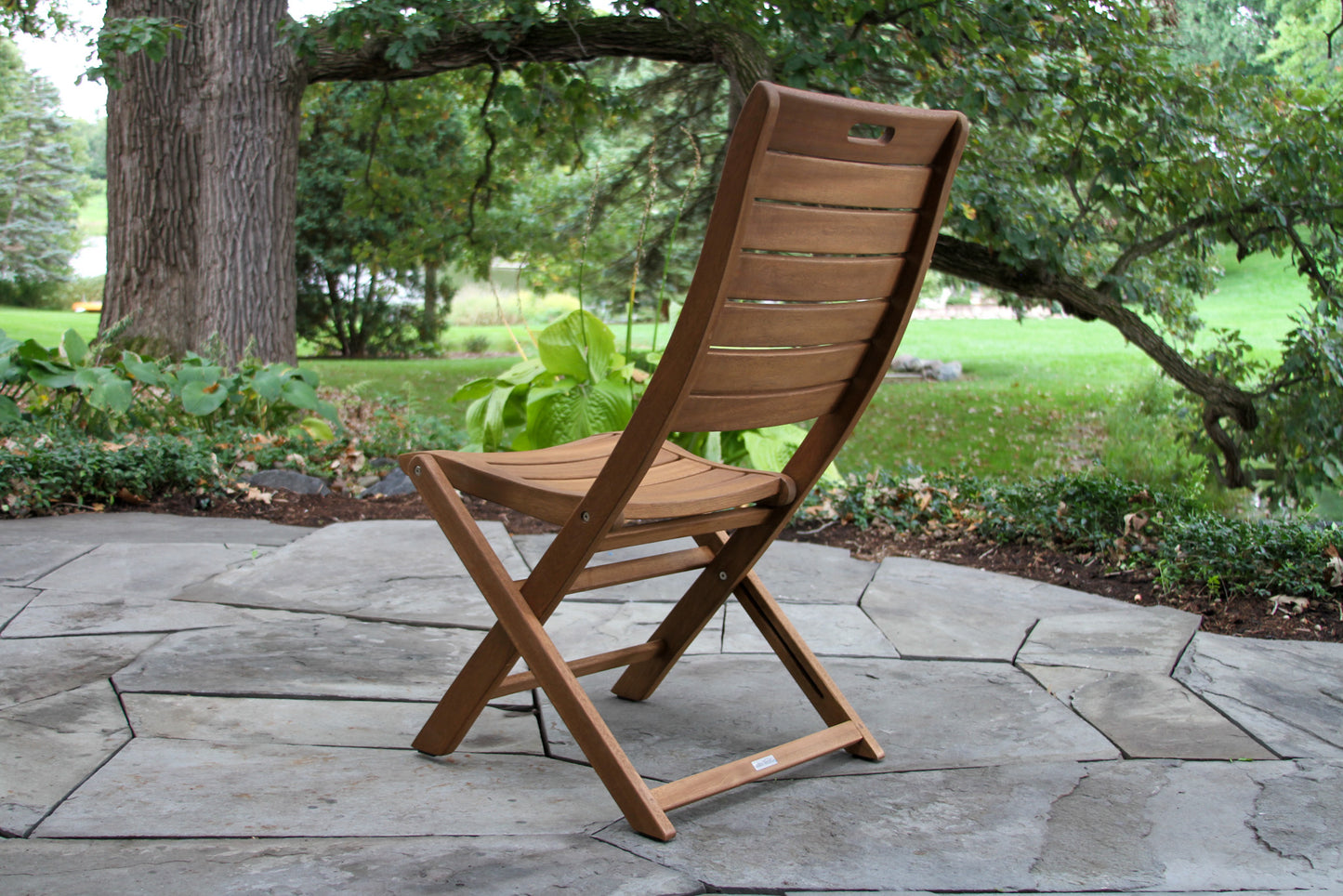 Eucalyptus Folding Outdoor Side Chair