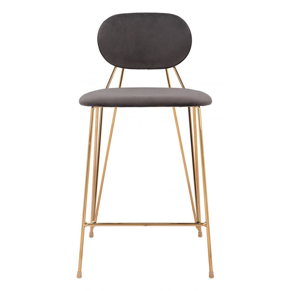 Georges Upholstered Metal Counter Height Stool