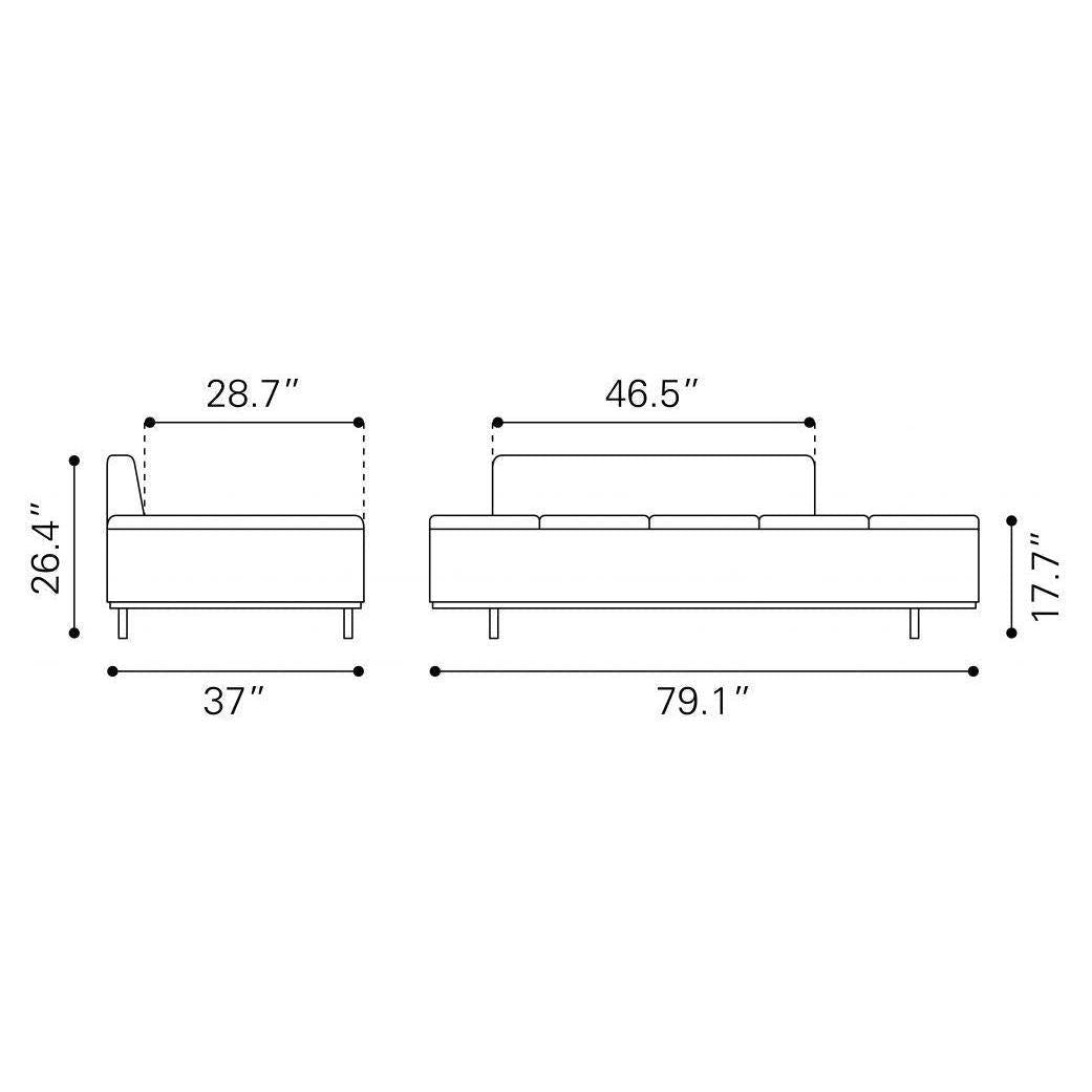 Confection Sofa Gray