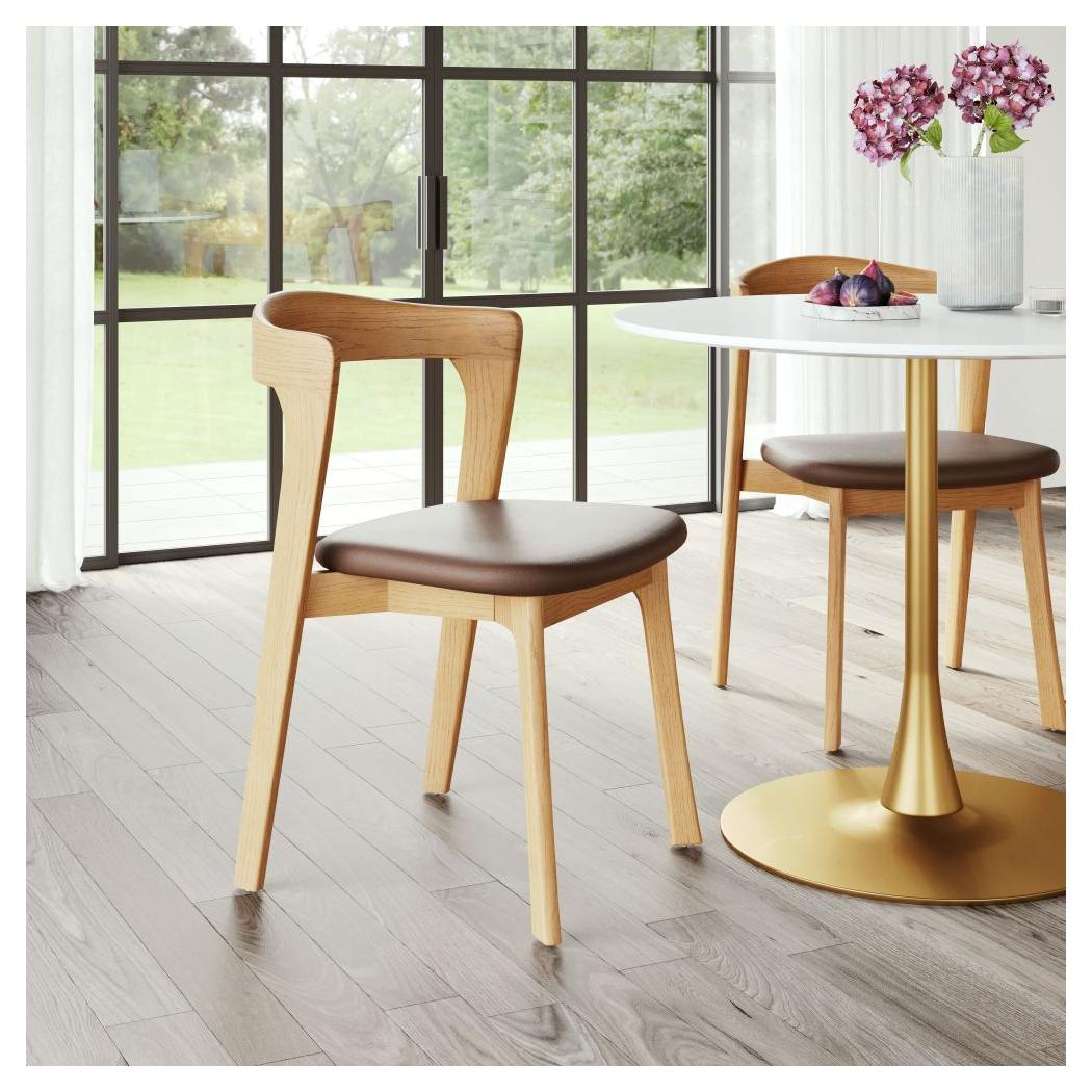 Pioro Dining Chair Brown & Natural