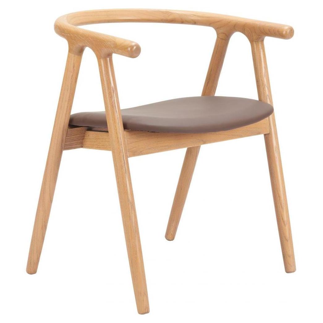 Peker Dining Chair Brown & Natural