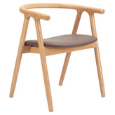 Peker Dining Chair Brown & Natural