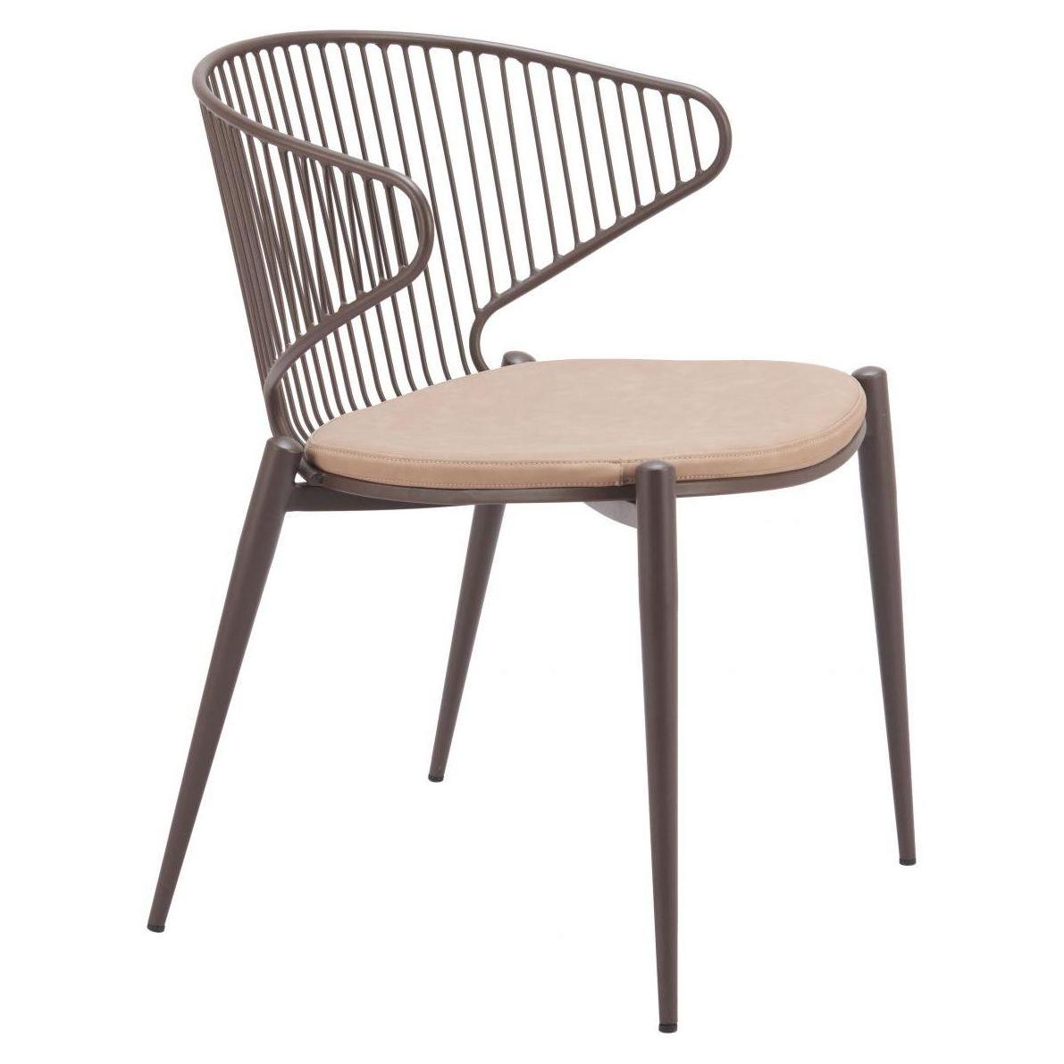 Silues Dining Chair Taupe & Brown