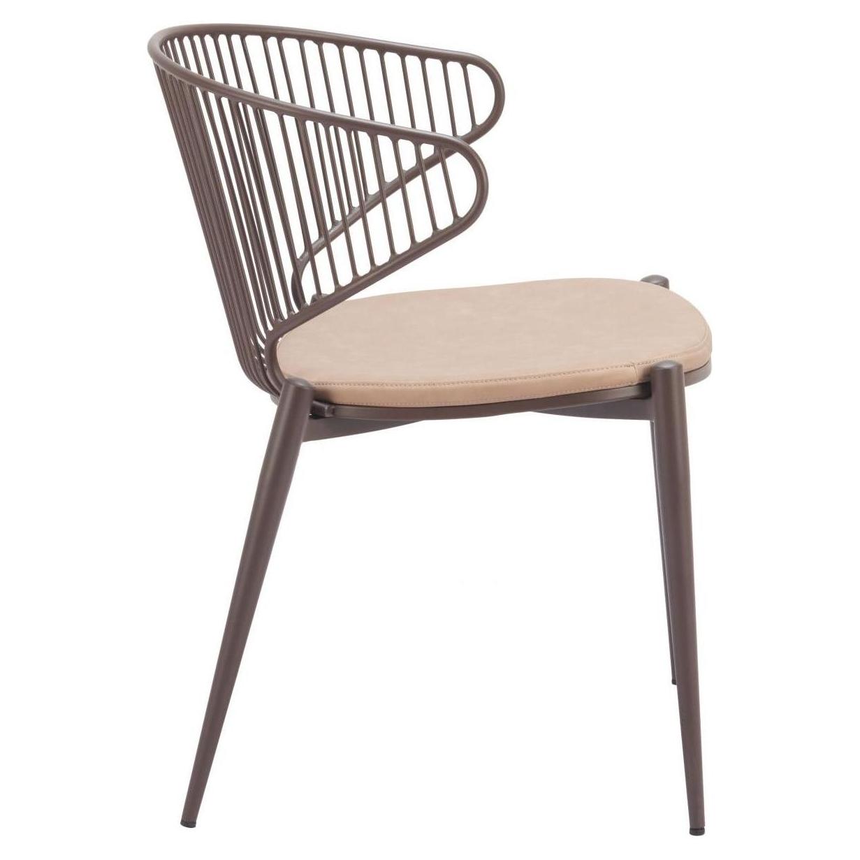 Silues Dining Chair Taupe & Brown