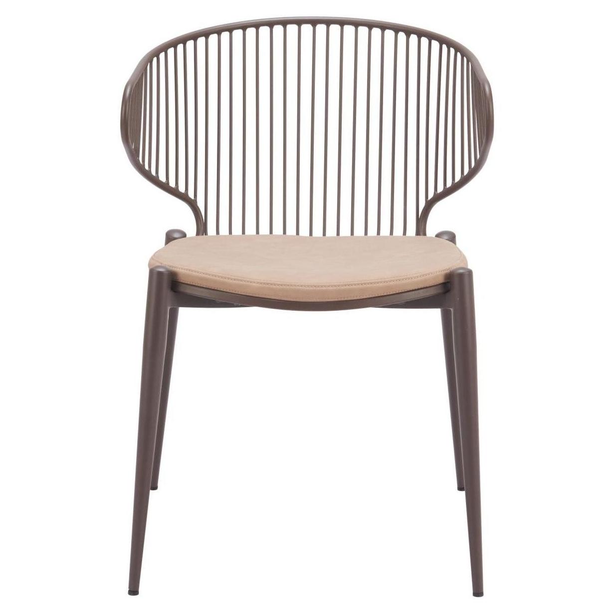 Silues Dining Chair Taupe & Brown