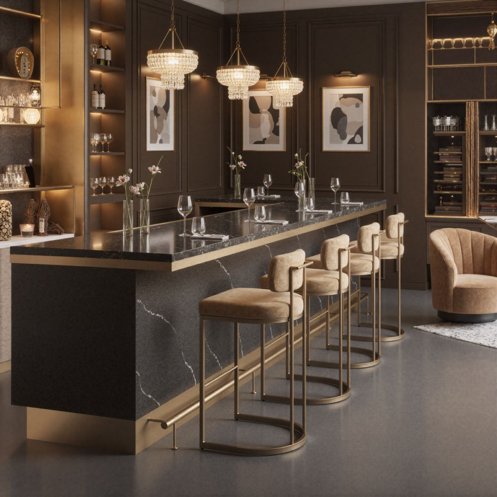 Velar Upholstered Bar Stool