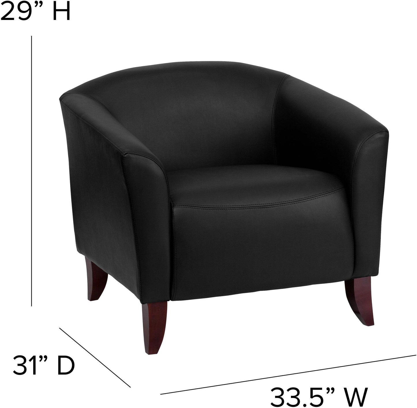 HERCULES Imperial Series Black LeatherSoft Chair