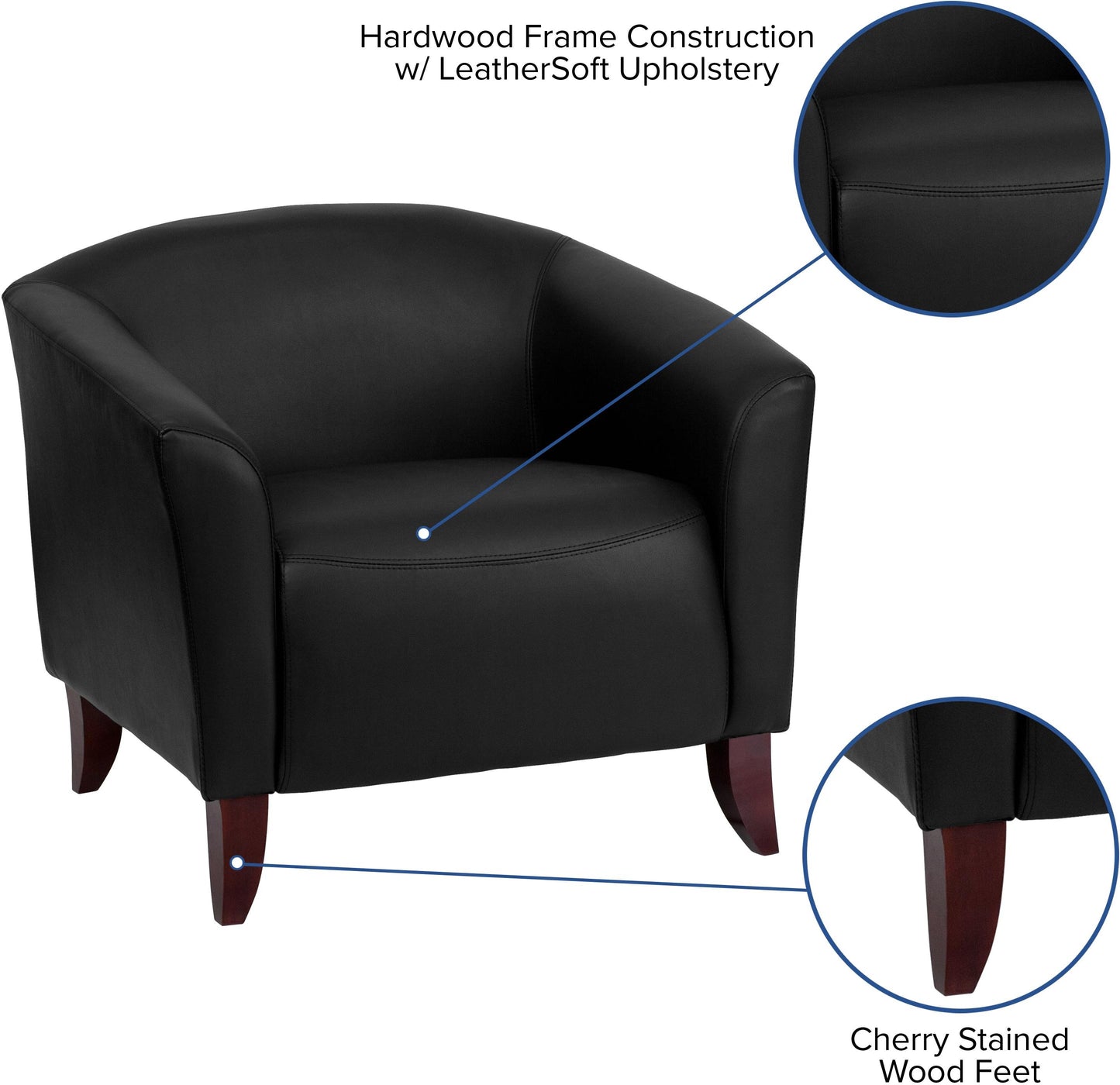 HERCULES Imperial Series Black LeatherSoft Chair