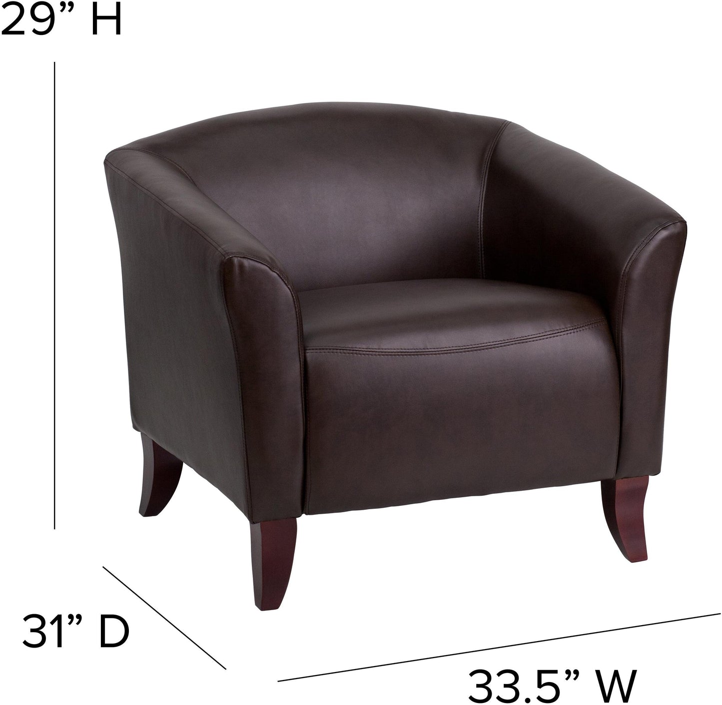 HERCULES Imperial Series Brown LeatherSoft Chair