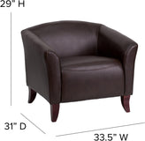 HERCULES Imperial Series Brown LeatherSoft Chair