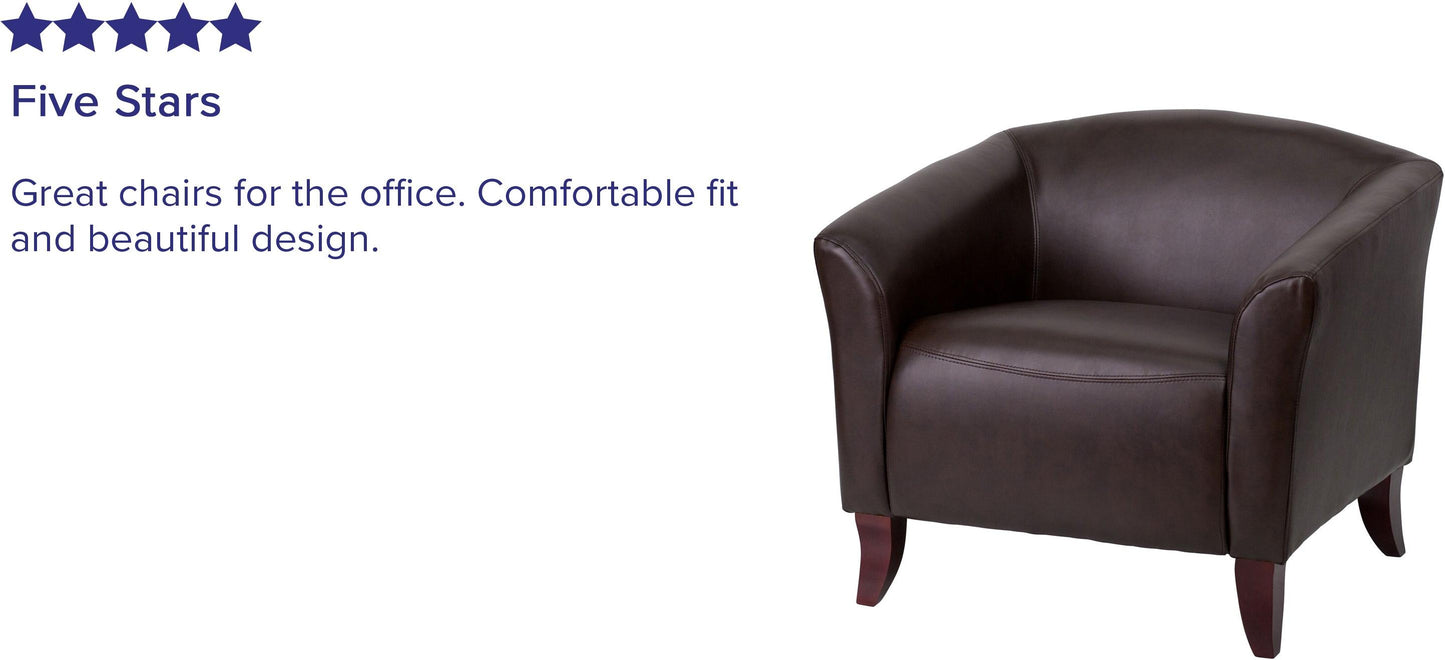 HERCULES Imperial Series Brown LeatherSoft Chair