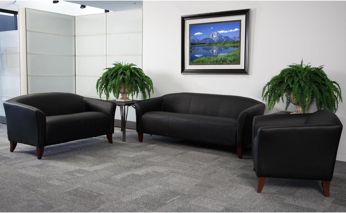 HERCULES Imperial Series Black LeatherSoft Loveseat