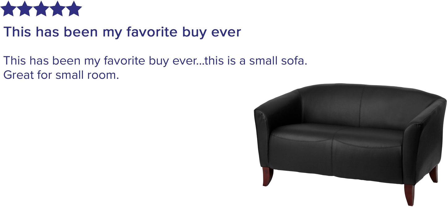 HERCULES Imperial Series Black LeatherSoft Loveseat