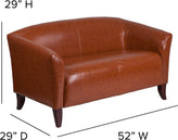 HERCULES Imperial Series Cognac LeatherSoft Loveseat