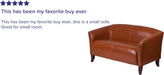 HERCULES Imperial Series Cognac LeatherSoft Loveseat