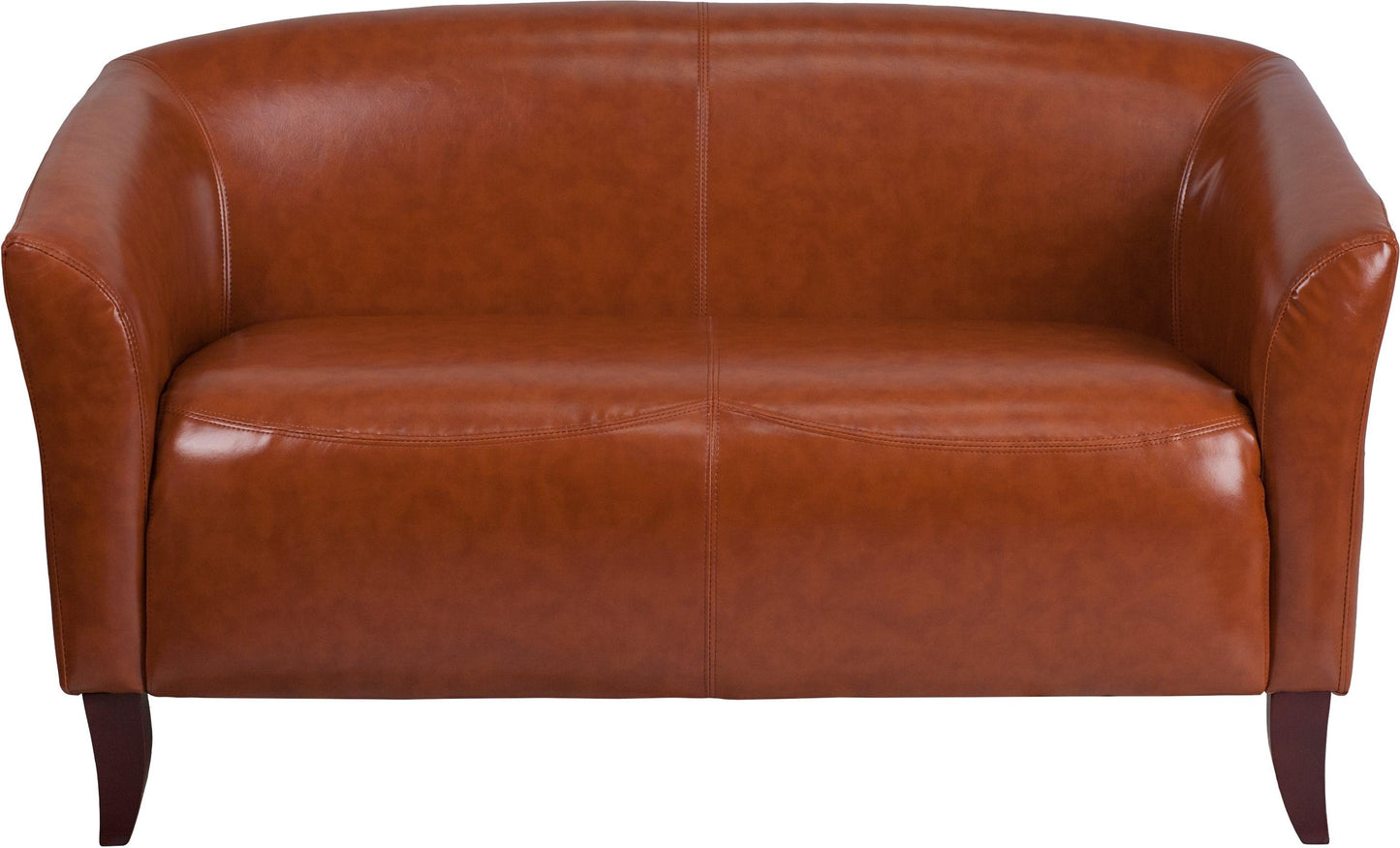 HERCULES Imperial Series Cognac LeatherSoft Loveseat