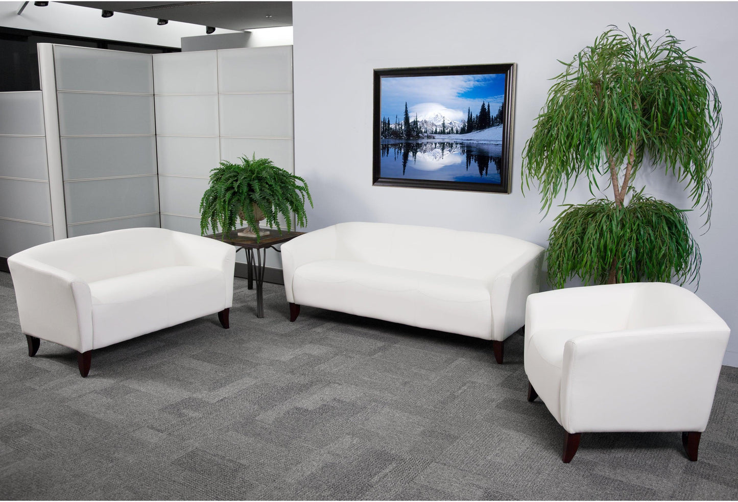 HERCULES Imperial Series Ivory LeatherSoft Loveseat