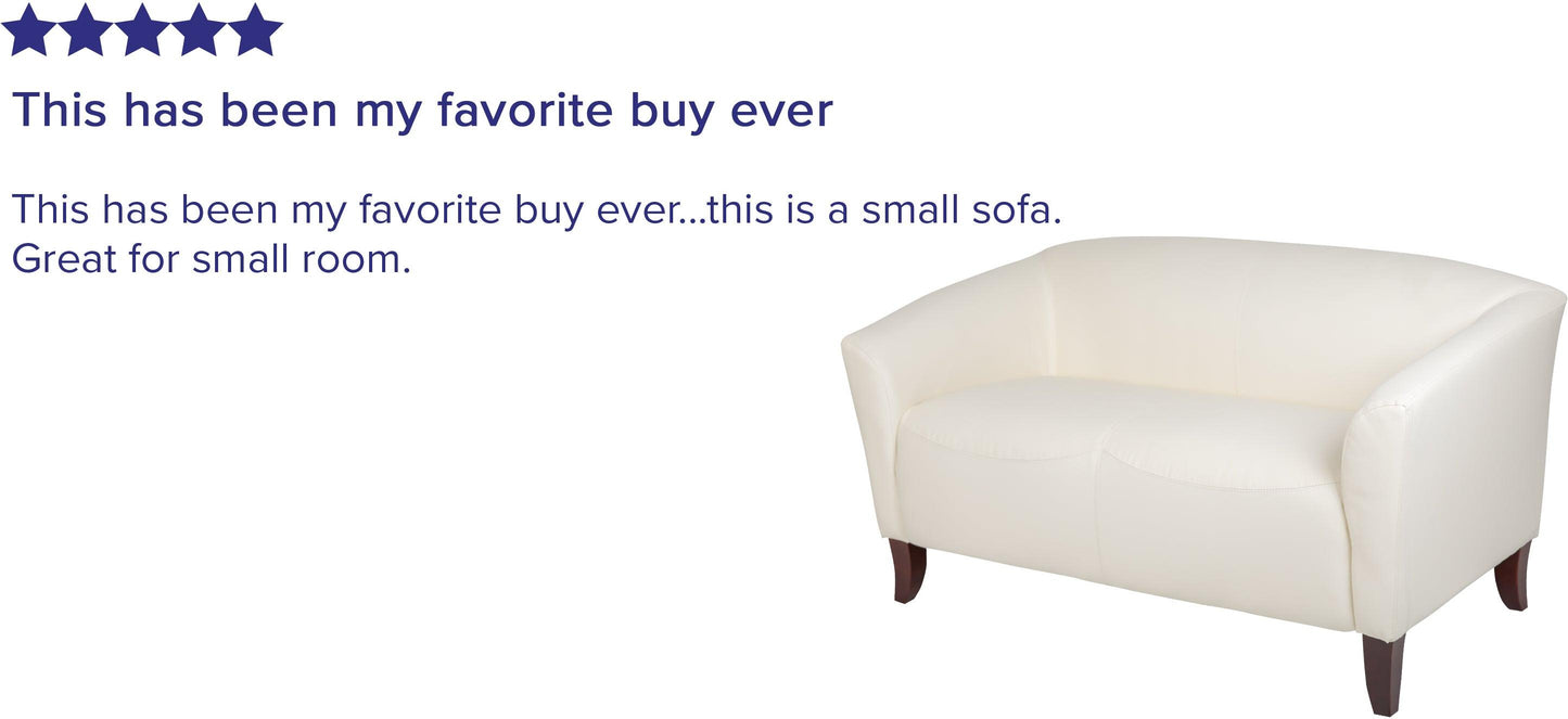 HERCULES Imperial Series Ivory LeatherSoft Loveseat