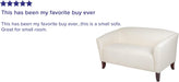 HERCULES Imperial Series Ivory LeatherSoft Loveseat