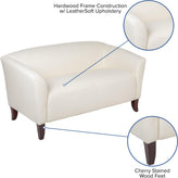 HERCULES Imperial Series Ivory LeatherSoft Loveseat