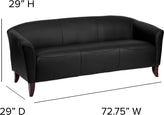 HERCULES Imperial Series Black LeatherSoft Sofa