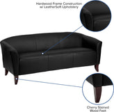 HERCULES Imperial Series Black LeatherSoft Sofa