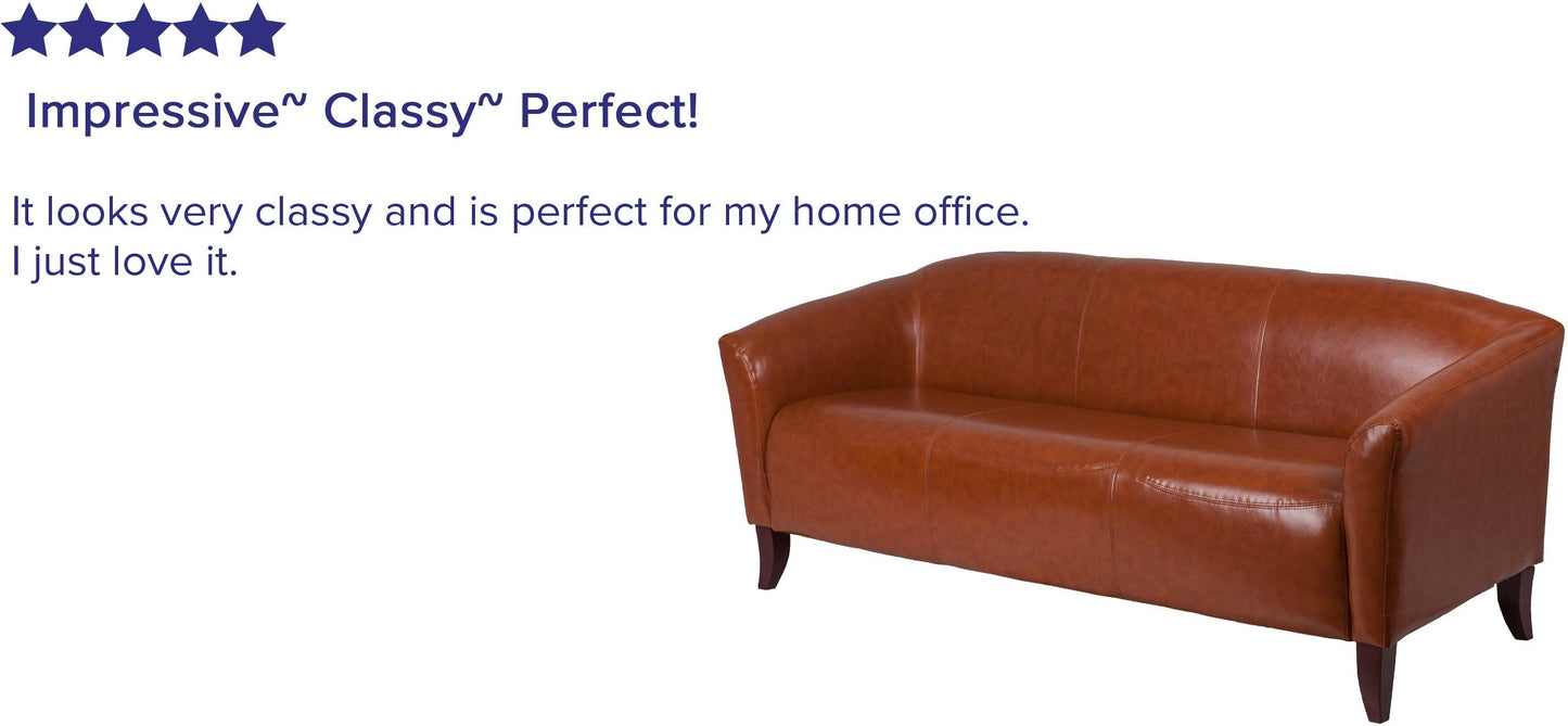 HERCULES Imperial Series Cognac LeatherSoft Sofa