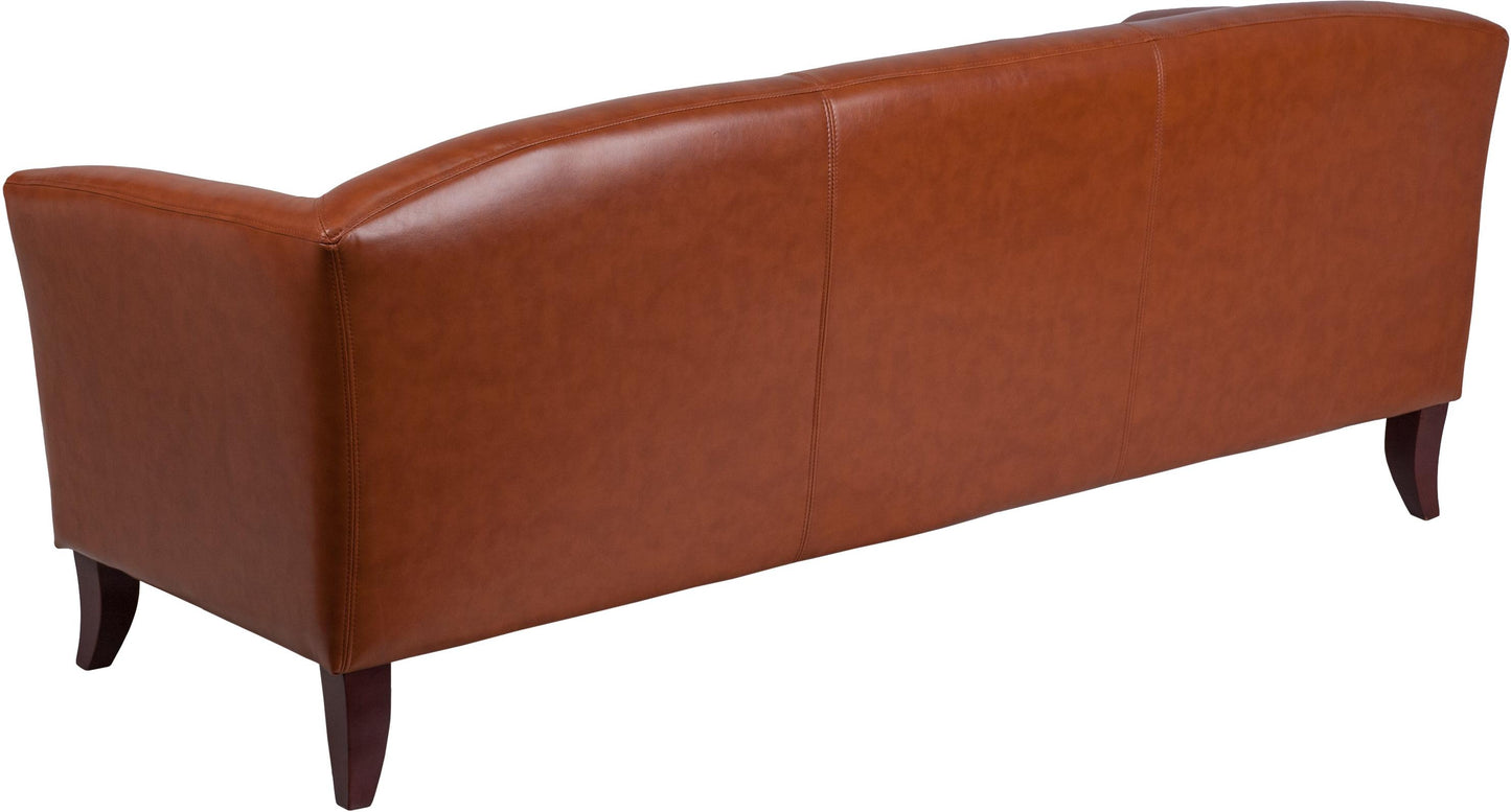 HERCULES Imperial Series Cognac LeatherSoft Sofa