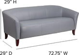 HERCULES Imperial Series Gray LeatherSoft Sofa