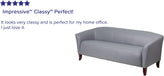 HERCULES Imperial Series Gray LeatherSoft Sofa