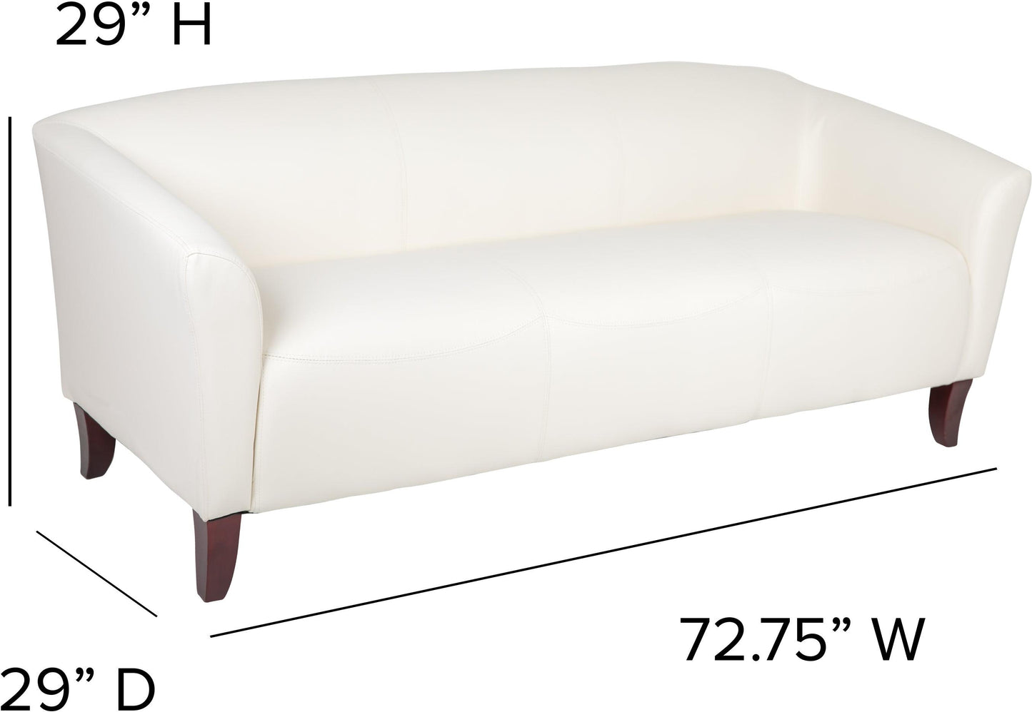 HERCULES Imperial Series Ivory LeatherSoft Sofa