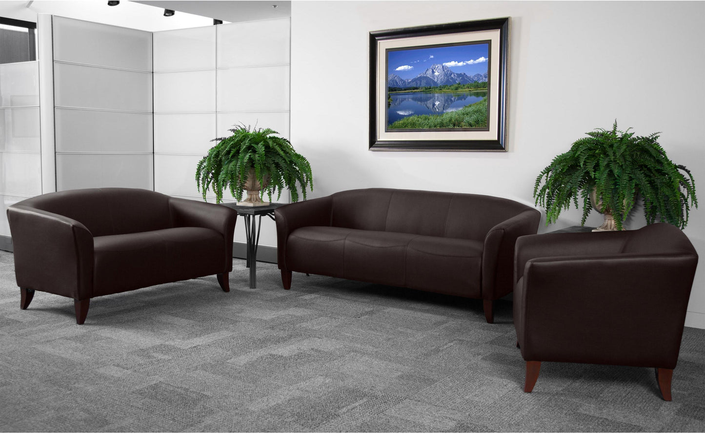 HERCULES Imperial Series Reception Set in Brown LeatherSoft