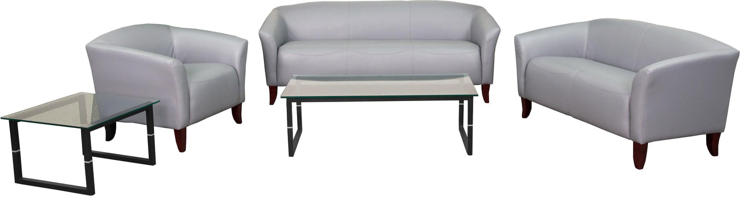 HERCULES Imperial Series Reception Set in Gray LeatherSoft
