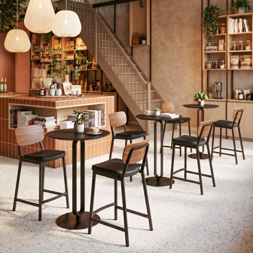 Ardenne Counter Stool Black & Brown