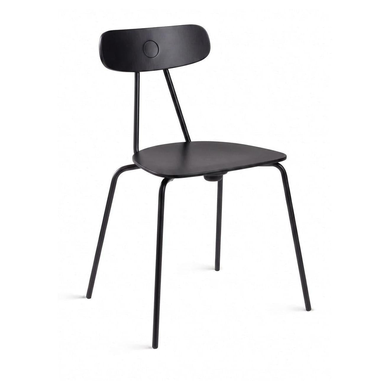 Carter Modern Metal Chair with Wood Seat