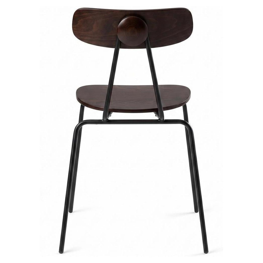 Carter Modern Metal Chair with Wood Seat