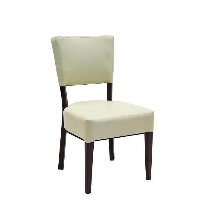 Metal Modern Lounge Chair with Cushioned Vinyl Seat and Back