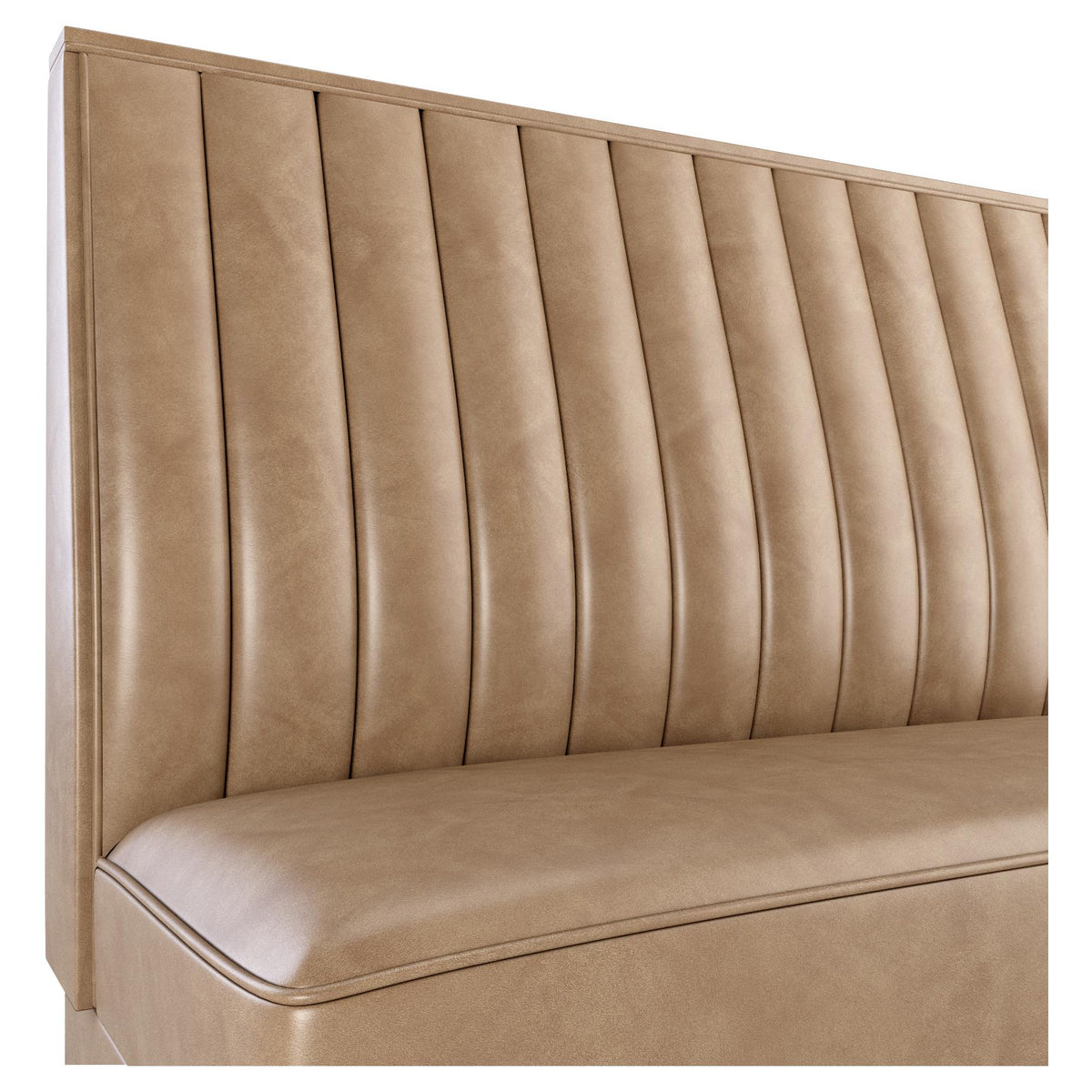 12 Channels Back Restaurant Booth with Metal Legs - Bar Height19f907ddc3f3754252