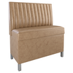 12 Channels Back Restaurant Booth with Metal Legs - Bar Height19f907ddc3f61e2292