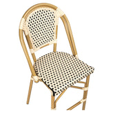 Aluminum Bamboo Patio Bar Stool with Black and Cream Rattan19b8f91ba2d537318e