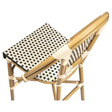 Aluminum Bamboo Patio Bar Stool with Black and Cream Rattan19b8f91ba2d2ef2c3b