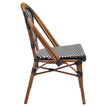Aluminum Bamboo Patio Side Chair With Black & White Rattan19b8f6feb3e966921