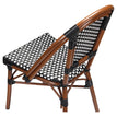 Aluminum Bamboo Patio Side Chair With Black & White Rattan19b8f6feb3e3e322e