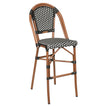 Aluminum Bamboo Patio Bar Stool With Black & White Rattan19b8f8c1b823736751