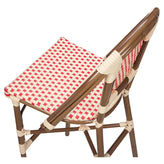 Aluminum Bamboo Patio Bar Stool With Red and Cream Rattan19ba468d6822330622