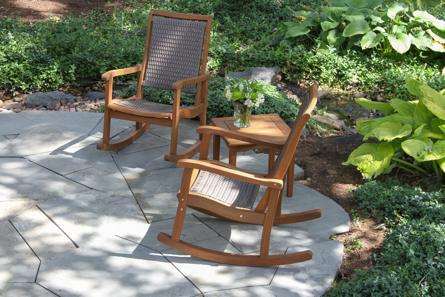 Eucalyptus Outdoor Square End Table
