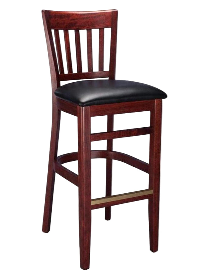 Channel Back European Beechwood Bar Stool