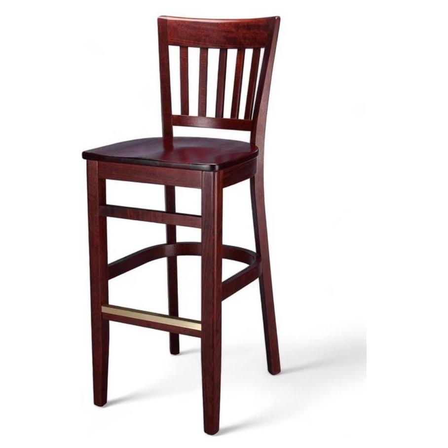 Channel Back European Beechwood Bar Stool