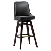 Modern Upholstered Bucket Bar Stool with Craftsman Style Swivel Bar Stool