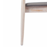 Chester Set of 2 Commercial Grade Solid Wood Antique White Dining Chairs with Curved Spindle Backrests and Beige Vinyl Seats